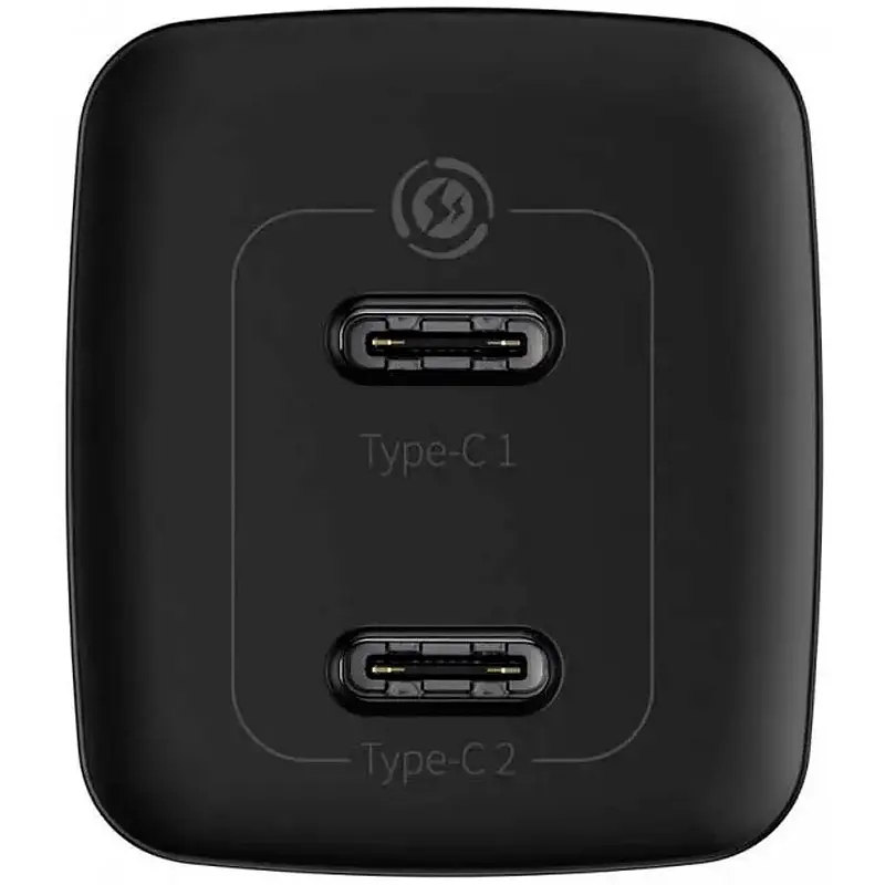 Мережевий зарядний пристрій Baseus GaN Lite 2Type-C 65W CCGAN2L-E01 Black - фото 4