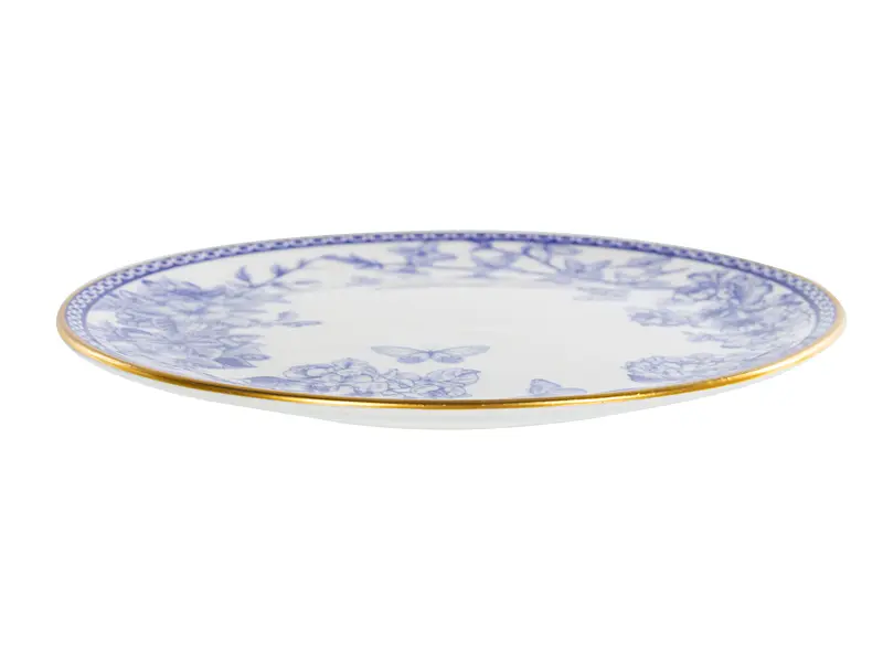 Тарілка Alba ceramics Butterfly, 19 см, біла з синім (769-006) - фото 2