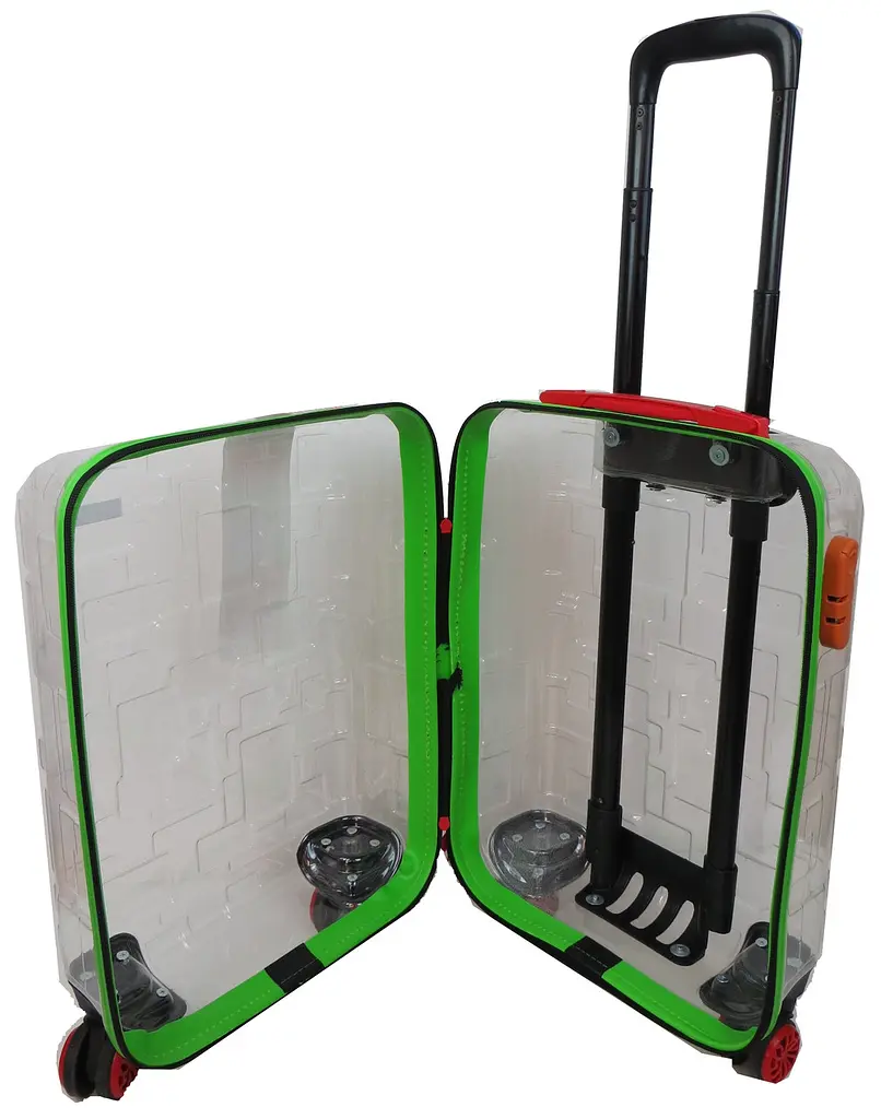 Прозора мала пластикова валіза + комплект органайзерів 42L My Luggage 55х34х25 см sum0026756 - фото 6