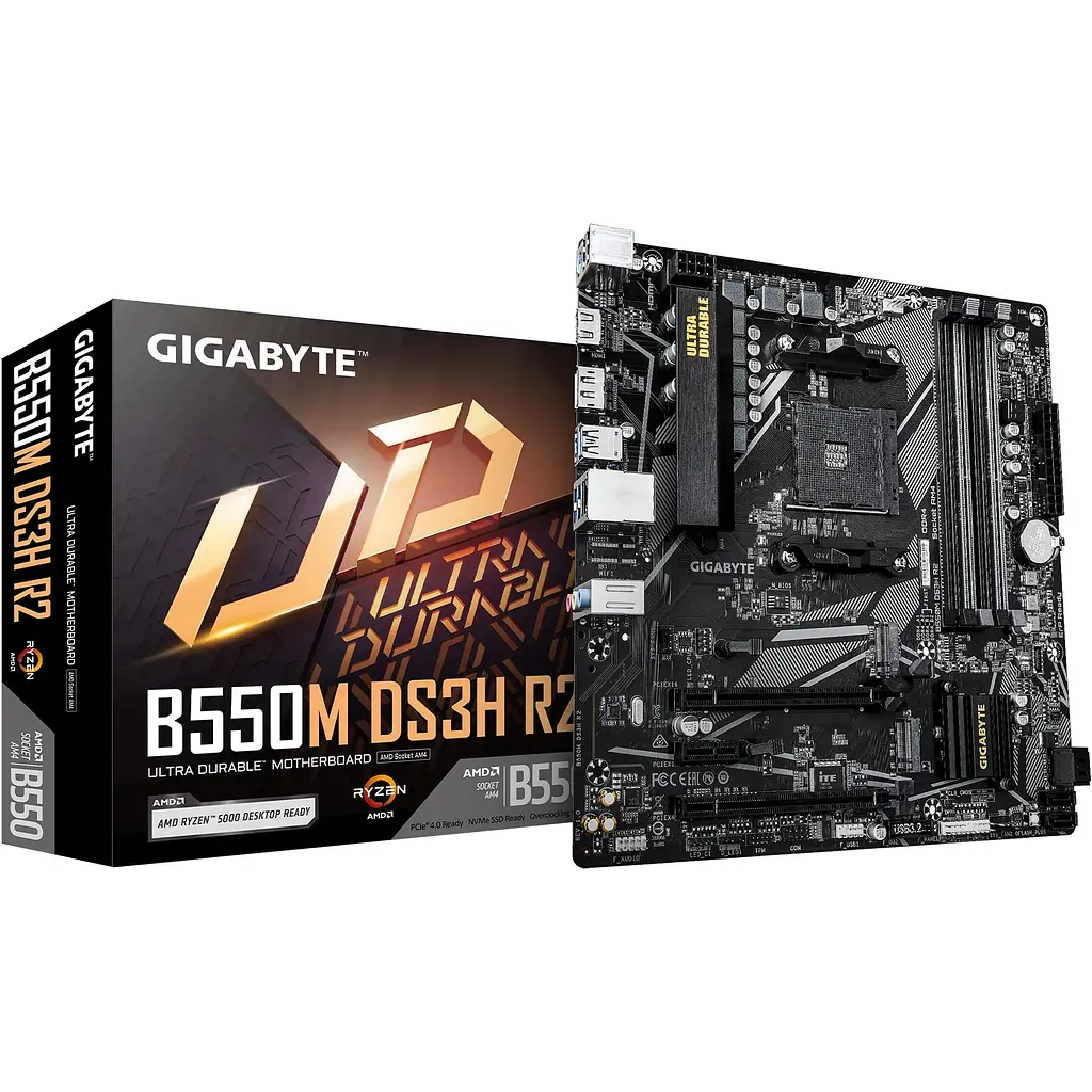 Материнская плата Gigabyte B550M DS3H R2 Socket AM4 - фото 2