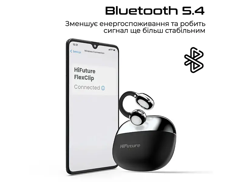 Навушники TWS HiFuture FlexClip Black (flexclip.black) - фото 5