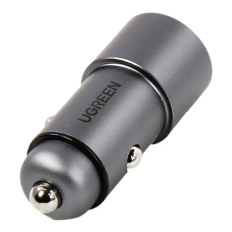Автозарядка 2xUSB 24W USB-A Сіра CD130 QC 3.0 UGREEN - фото 2