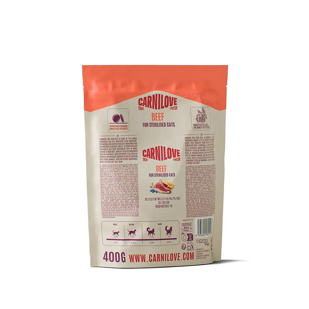 Сухий корм для стерилізованих котів Carnilove True Fresh Beef Sterilised суперпреміум яловичина 400 г - фото 2