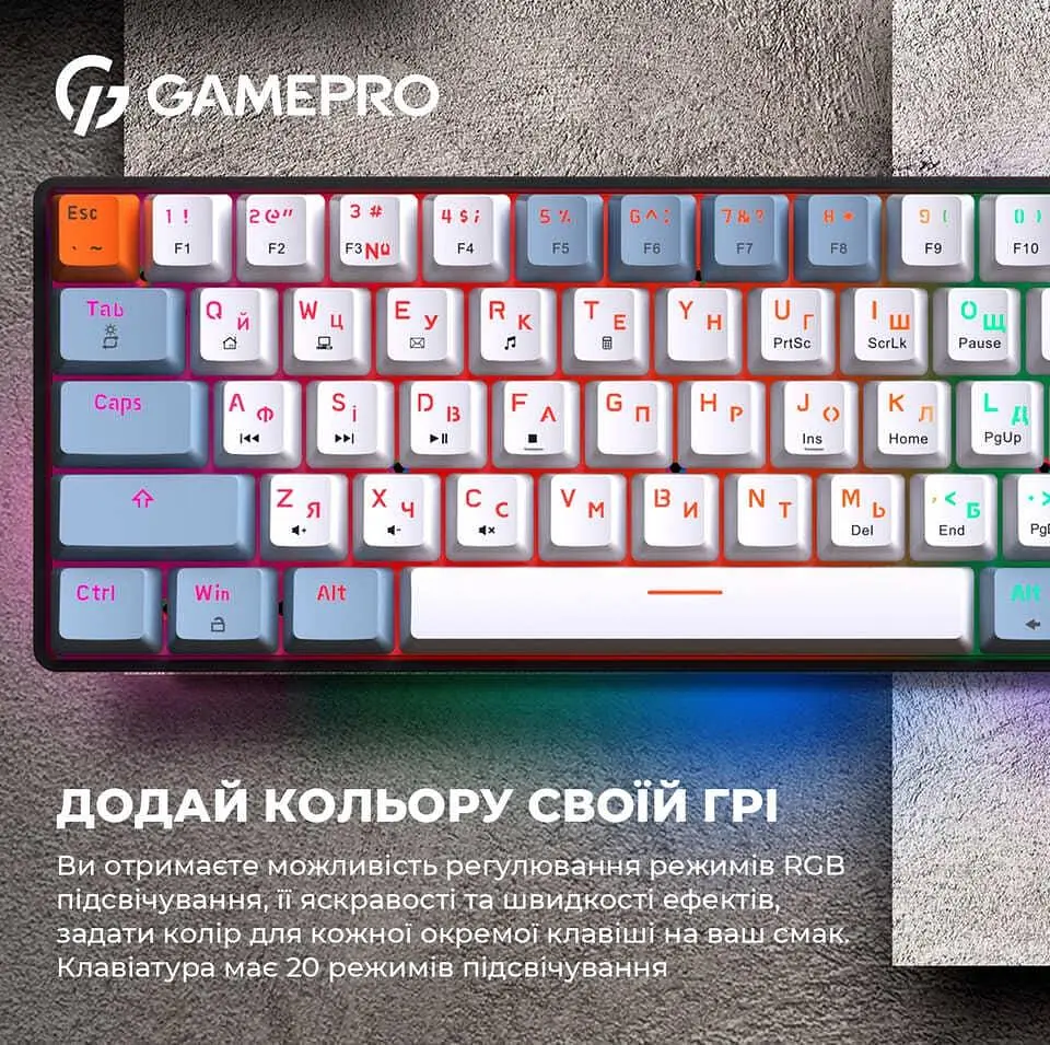 Клавіатура GamePro MK130R Outemu Red Hot-Swap RGB USB (MK130R) - фото 8