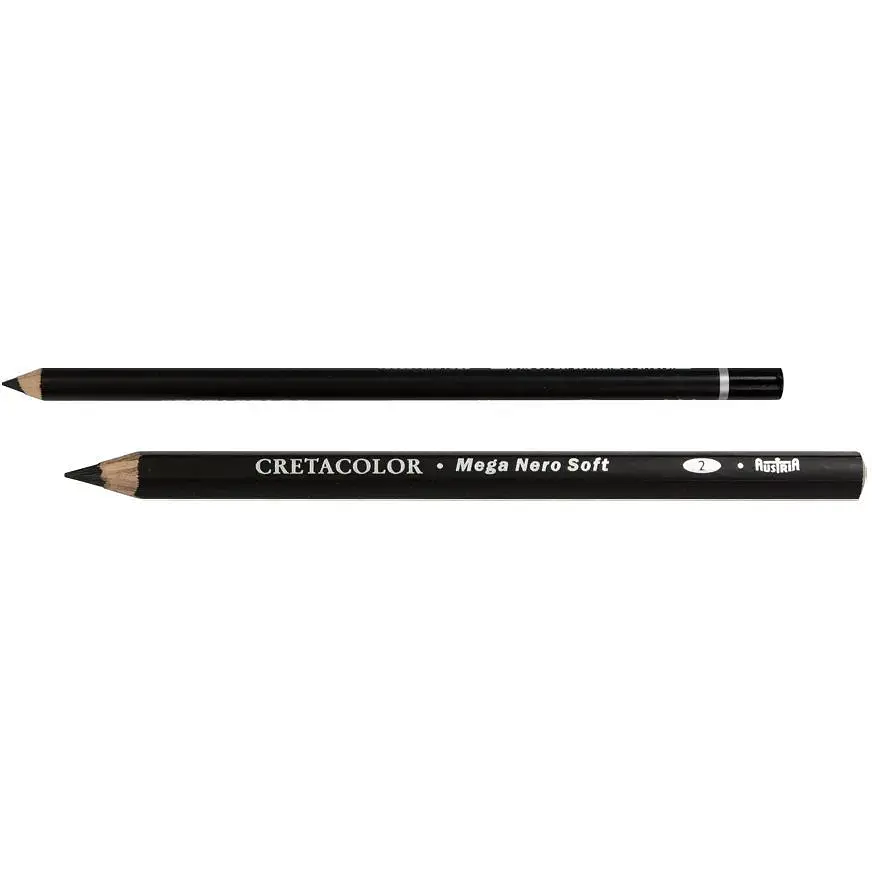 Олівець для рисунку Cretacolor MEGA Неро м’який  - фото 3