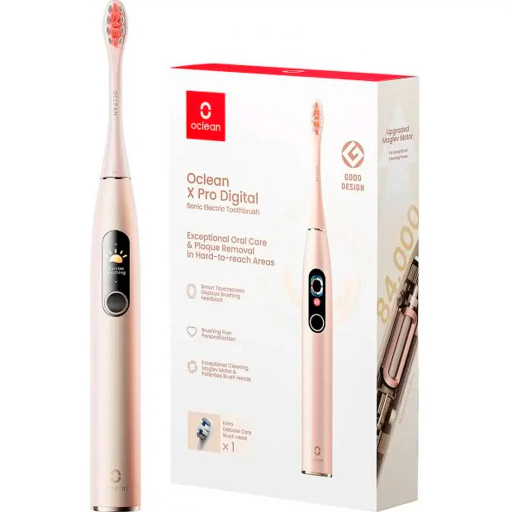 Електрична зубна щітка Oclean X Pro Digital Smart Sonic Toothbrush Champagne Gold [81248] - фото 6