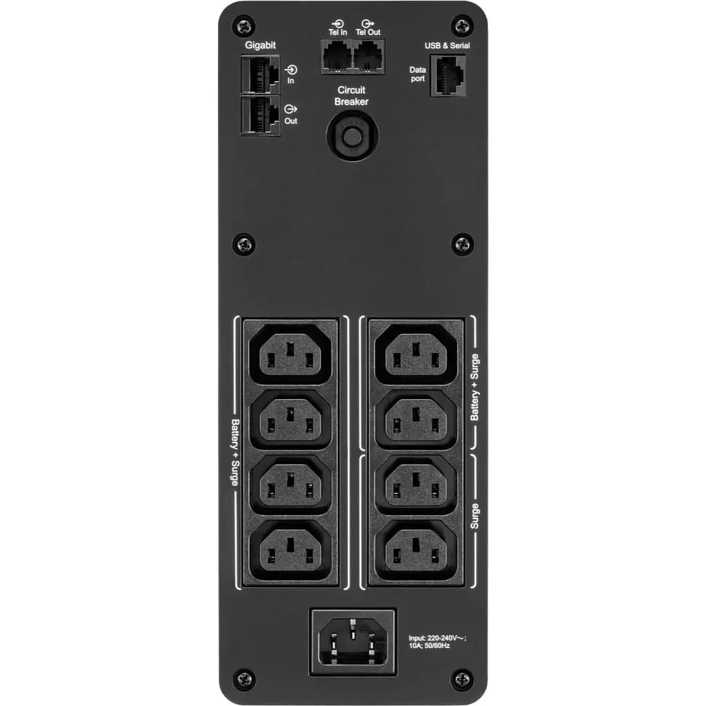 Источник бесперебойного питания APC 1600 ВА / 960 Вт / 9 А*ч (BR1600SI) - фото 2