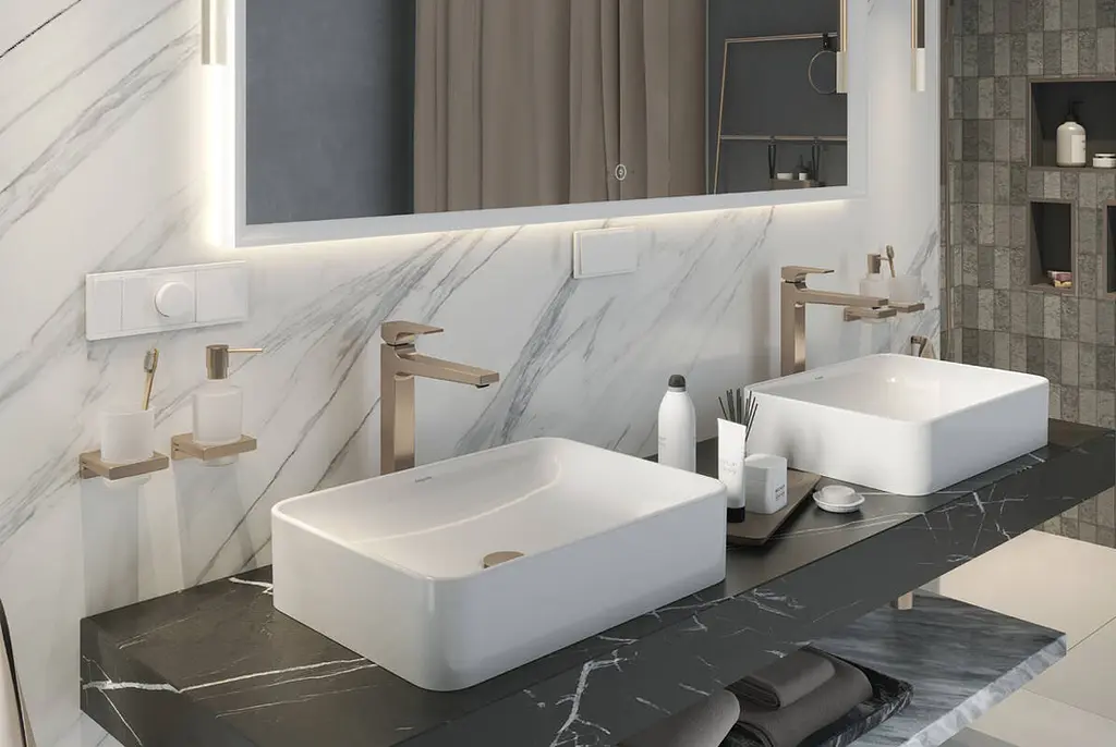 Донний клапан для умивальника Hansgrohe без переливу brushed bronze 50001140 - фото 3