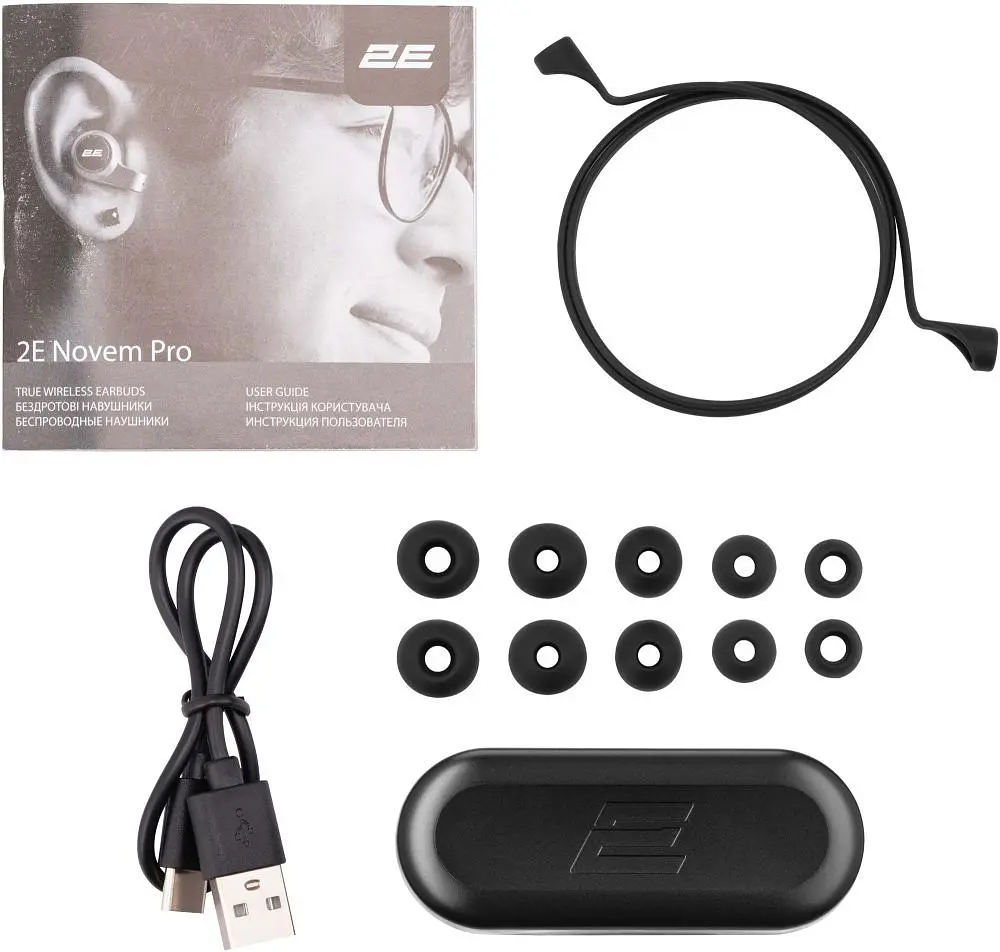 Bluetooth-гарнітура 2E Novem Pro Black (2E-EBTWNPBK) - фото 10