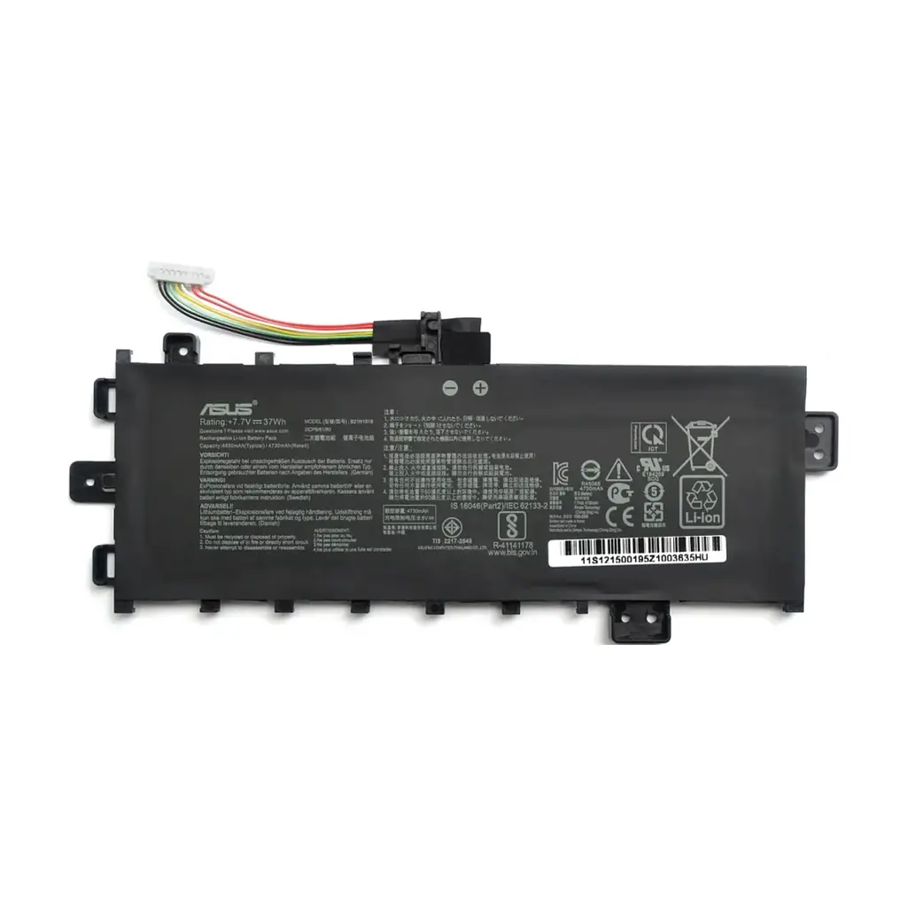Акумулятор до ноутбука ASUS X509 B21N1818, 4850mAh (37Wh), 2cell, 7.7V, Li-ion (A71122)