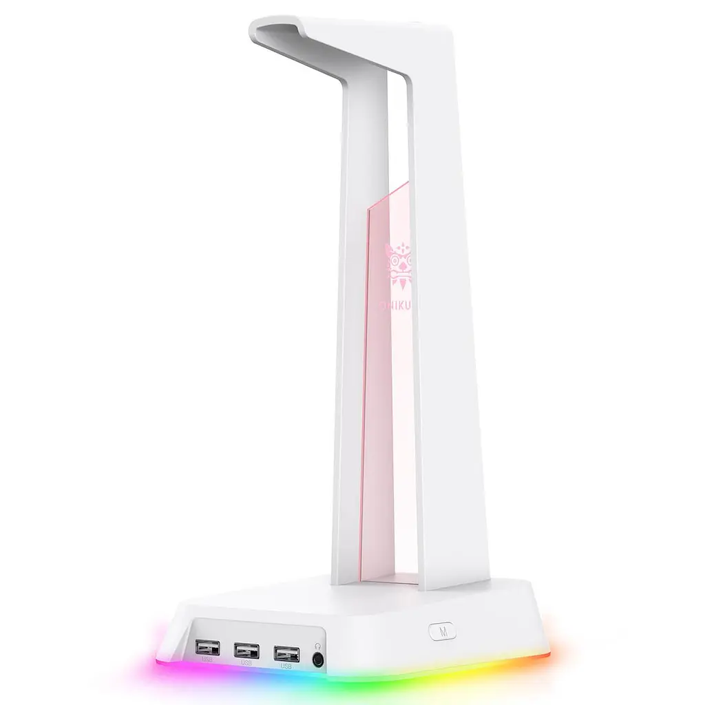 Тримач навушників Onikuma RGB Gaming ST-2 3USB, AUX - фото 2