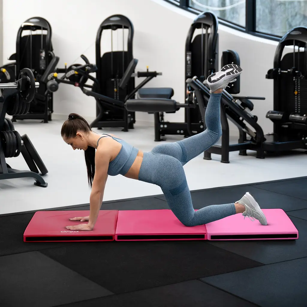Мат гимнастический жесткий Gymtek 5см светло-розовый - фото 2