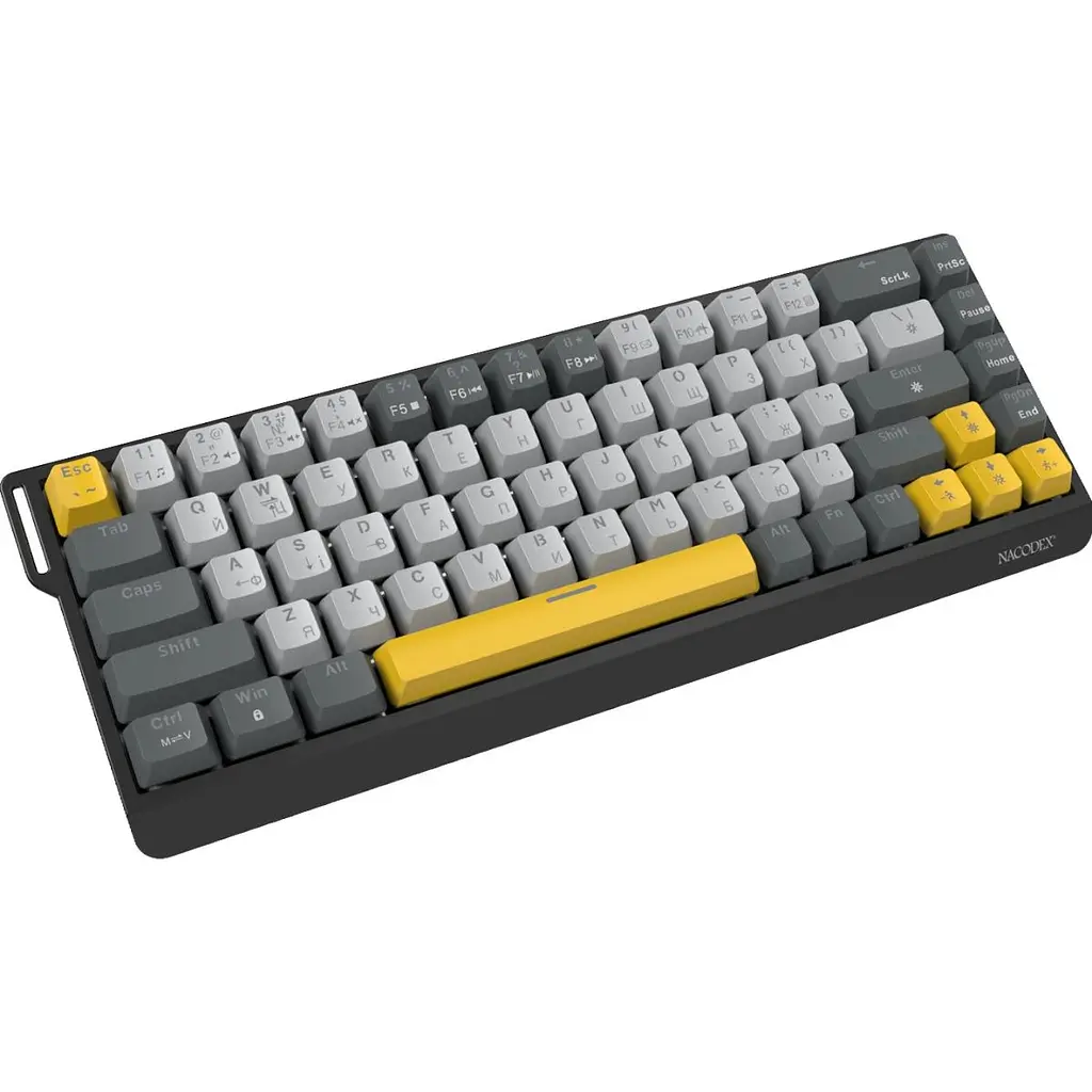 Клавіатура Ajazz x NacodeX NK68 V2 Red Switch Black/Grey/Yellow (NK68-V2-R-BGY) [175699] - фото 4