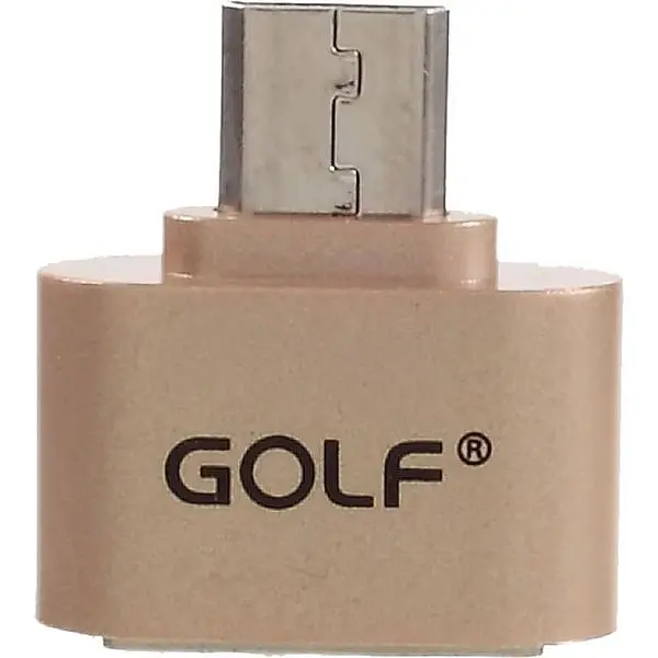 Переходник Golf OTG-Micro adapter Gold - фото 3