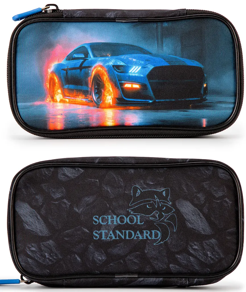 Рюкзак ортопедичний з пеналом та мішком 3 в 1 для хлопчика School Standard 38х30х18 см з Машиною для молодших класів (Full 150-36) - фото 2