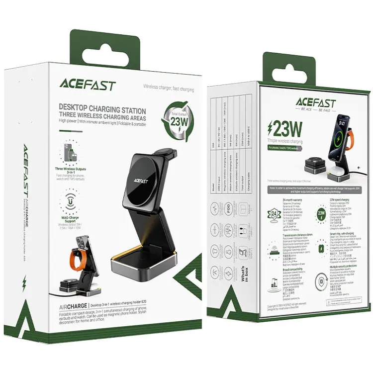 Зарядний пристрій Wireless QI 3in1 15W E20 Acefast - фото 5