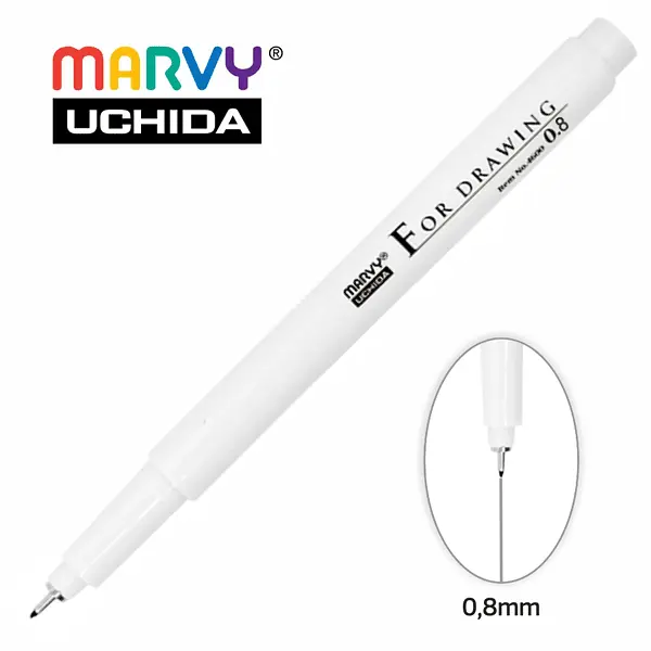 Лінер Marvy for Drawing 0.8 мм чорний 4600-S