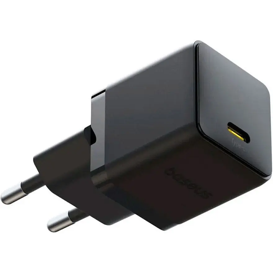 Мережевий зарядний пристрій Baseus Palm Fast Charger 20W + Cable USB-C to Lightning 20W 1m Black (E0116401) [168065] - фото 2