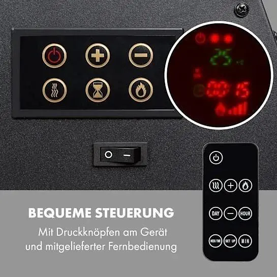 Камін електричний Klarstein Lausanne Luxe 2000W (10034252) - фото 4