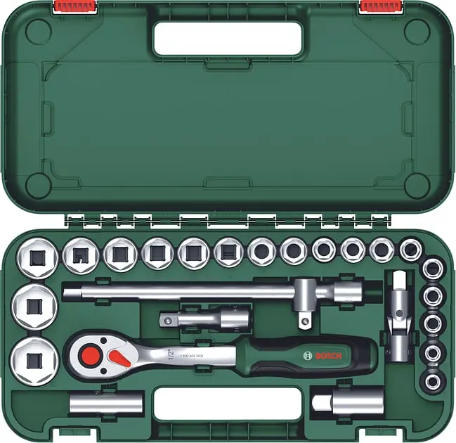Набір торцевих головок, 1/2,з тріскачкою 25 шт Bosch hoz0012669 - фото 4