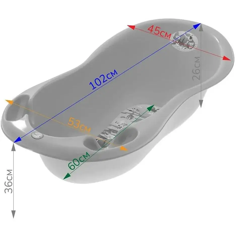 Ванночка Tega Лісова казка, жовтий, 102 см (FF-005-109) - фото 2