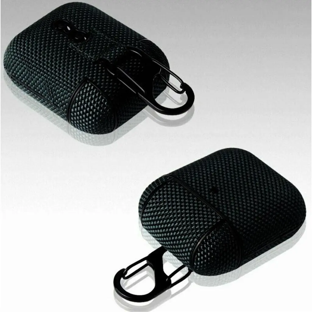 Чехол Primo Nylon для наушников AirPods (MMEF2) / AirPods 2 (MV7N2) Black - фото 3