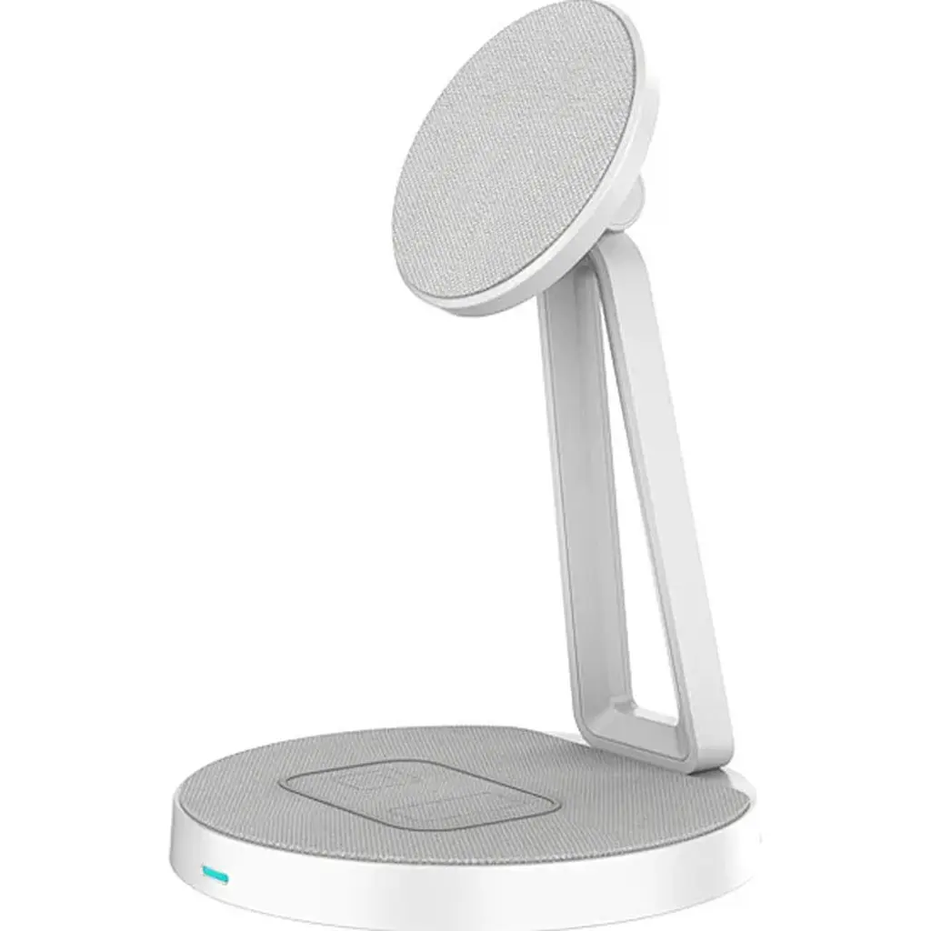Бездротовий зарядний пристрій WiWU 2in1 Magnetic Wireless Charger M13 White [91676] - фото 4