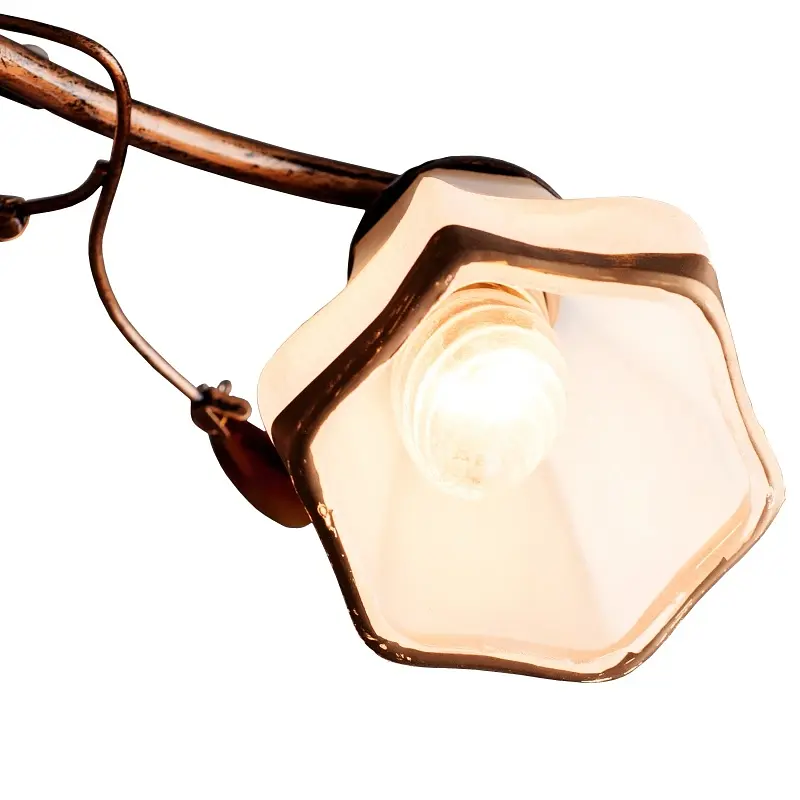 Люстра потолочная Brille флористика для кухни E14 60W BR (LK-151S/3) - фото 5