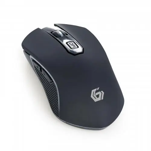 Миша Gembird MUSGW-6BL-01 бездротова, чорний, RGB-підсвічування, 3200 dpi, USB, 400 мА·год