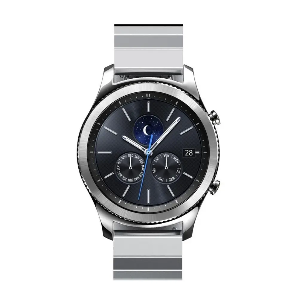 Ремешок для Samsung Gear S3 Frontier - серебряный ширина крепления 22мм нержавеющая сталь Watchbands Stainless Steel (WB005METALSILVERS3) - фото 3