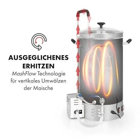 Пивоваренная бытовая Klarstein Brauheld Pro 2500W 30л (10034586) - фото 4