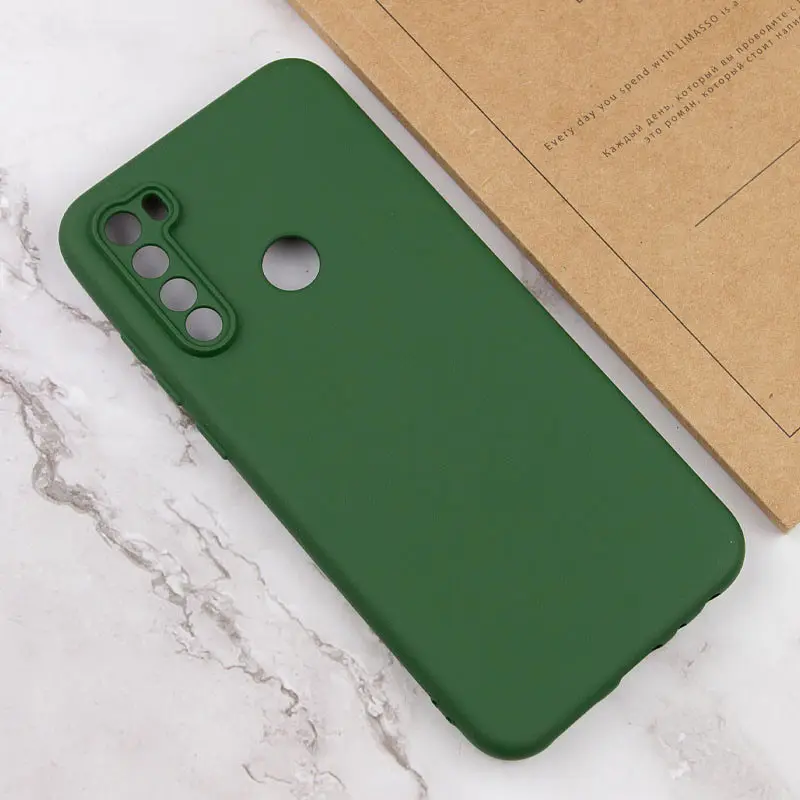 Чохол TPU Getman Liquid Silk Full Camera для Xiaomi Redmi Note 8T Зелений / Dark green - фото 4