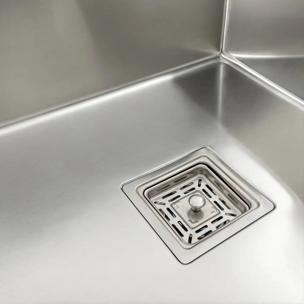 Кухонна мийка Platinum Handmade нержавійка 78x50 L (один отвір, квадратний сифон, 3,0/1,0 мм), Нержавіюча сталь - фото 6