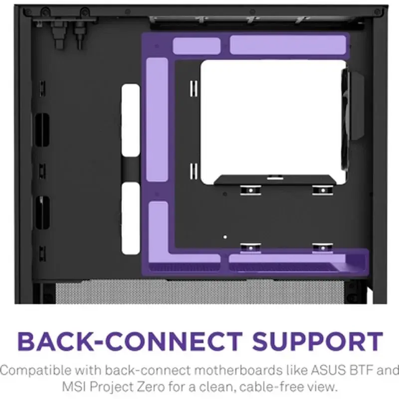 Корпус для ПК NZXT H3 Flow All Black (CC-H31FB-01) - фото 7