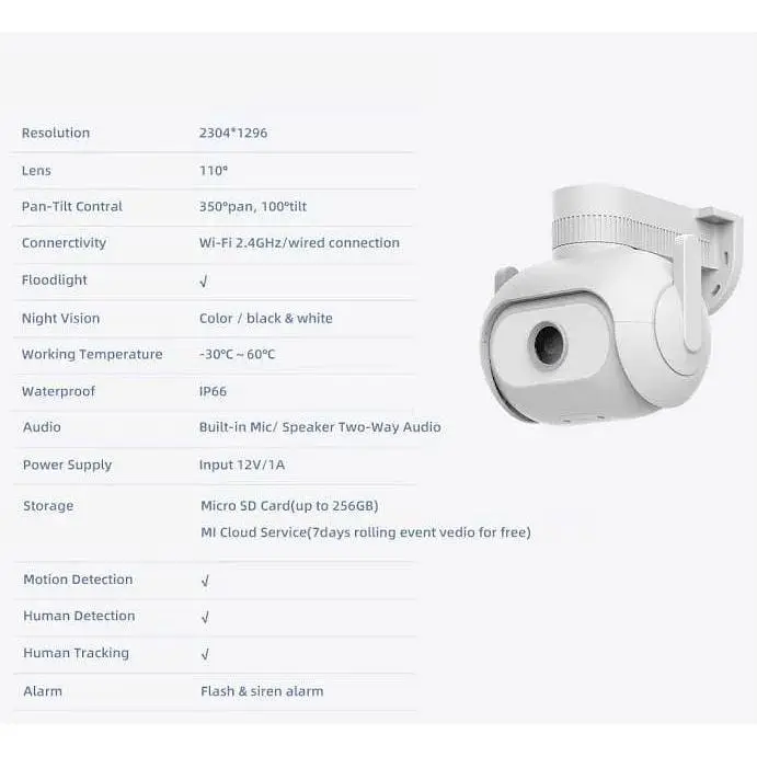 IP-камера Xiaomi iMiLab EC5 Outdoor Floodlight Camera 360° 2K наружная (CMSXJ55A) - фото 4
