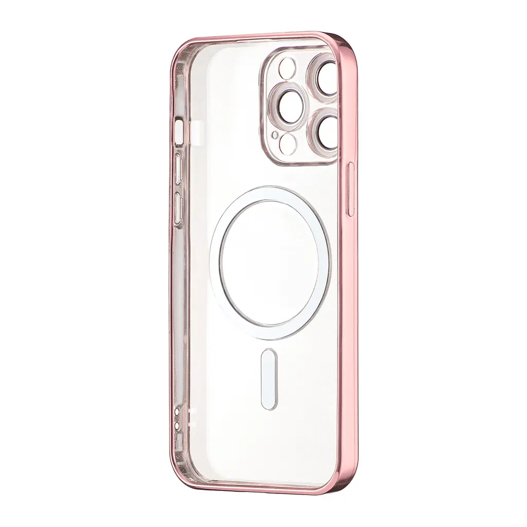 Чохол Ductil Metallic Edge with MagSafe (Protected Camera & Lens) iPhone 14 Pro Max Pink - фото 3