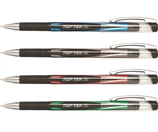 Набір гелевих ручок Unimax Top Tek Gel чорний 12шт. (UX-133-01) - фото 2