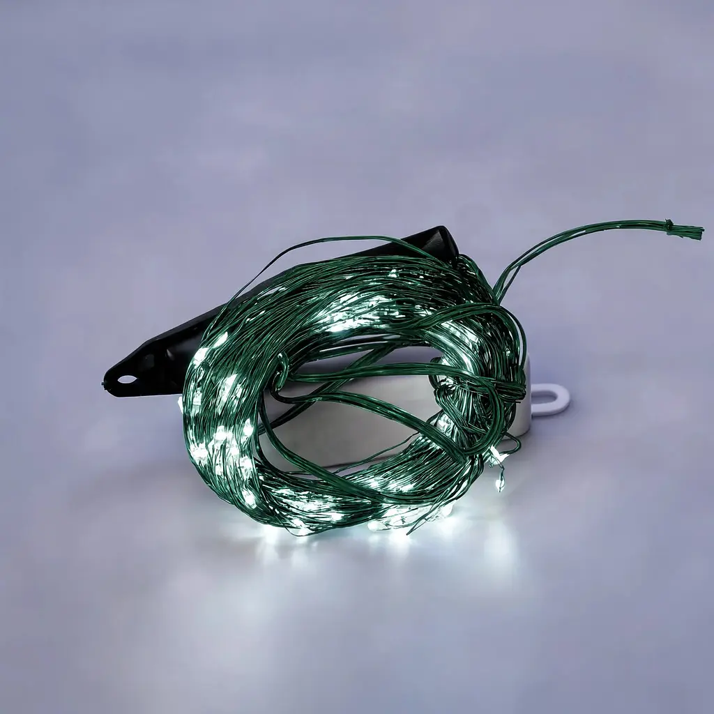 Гірлянда Кінський хвіст 200 LED 10 ниток 2 м зелена, білий GarlandoPro 1733012GW - фото 2