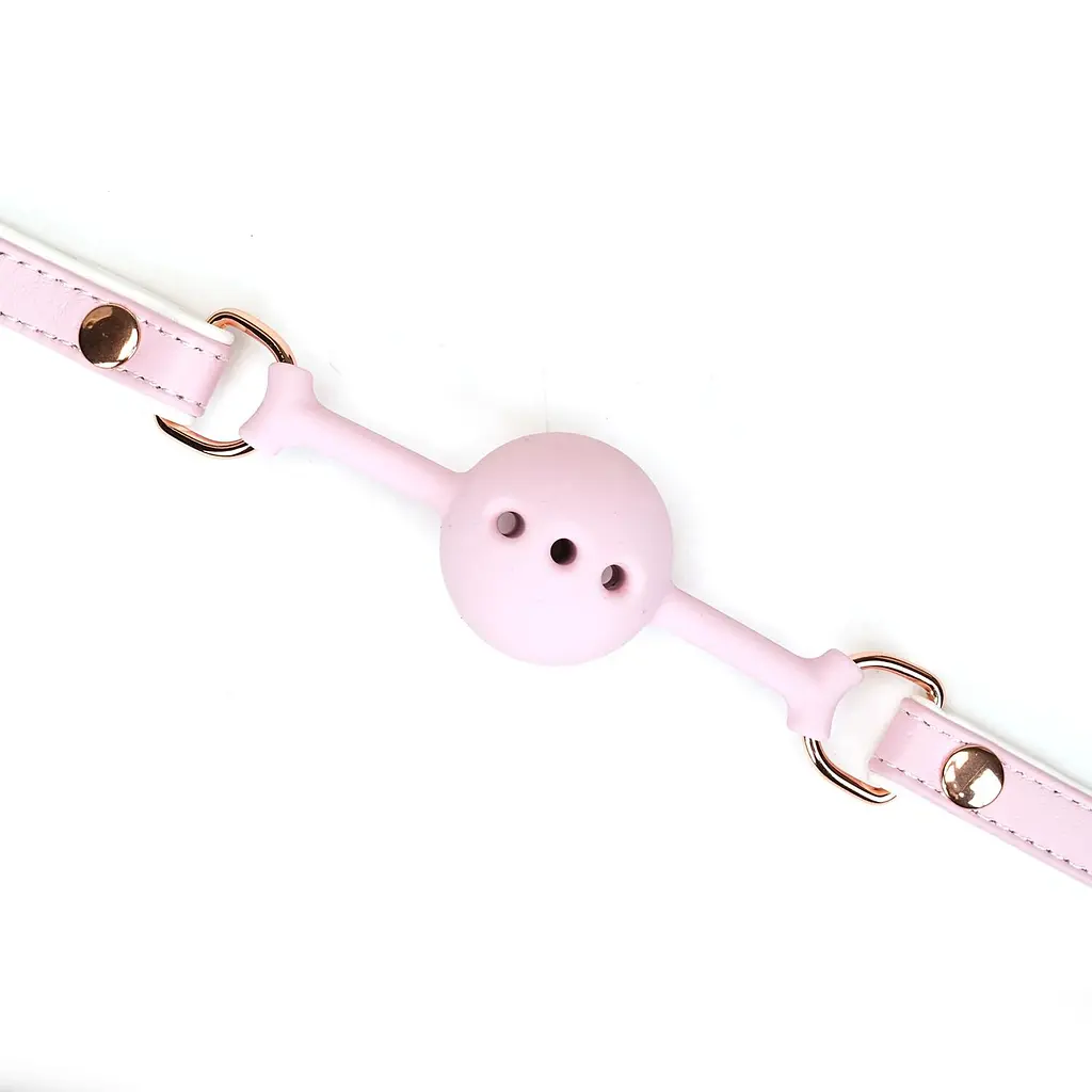 Кляп Liebe Seele White Pink Fairy Goat Leather Ball Gag SX2825 104157 - фото 2
