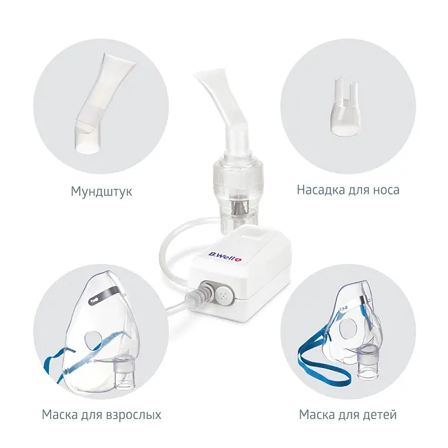 MED-120 Небулайзер компактный компрессорный медицинский B.Well  - фото 2