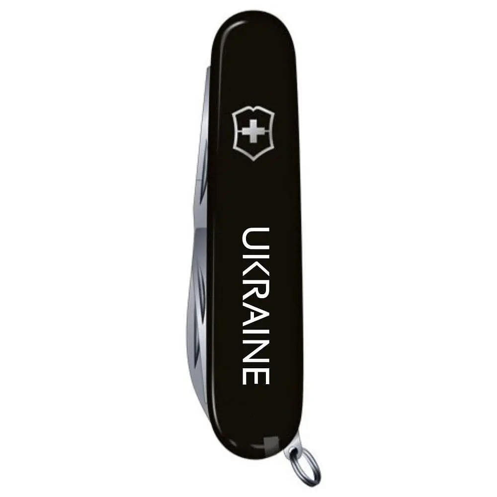Ніж Victorinox Spartan Ukraine 91мм 12функ чорн Ukraine біл. - фото 4