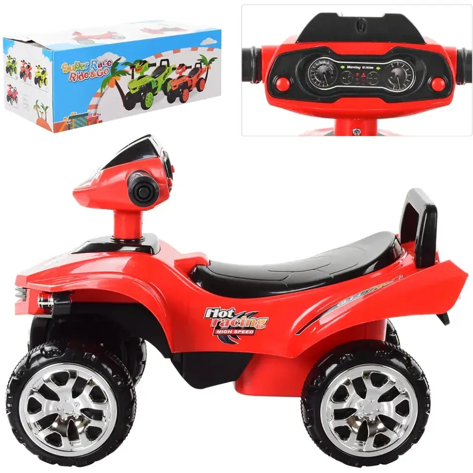 Каталка-толокар Bambi M 3502-3 музыкальный красный - фото 4