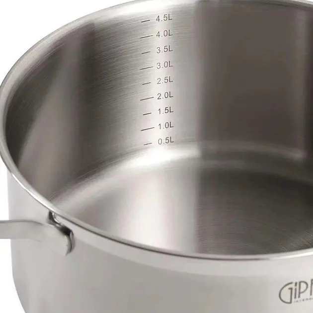 Каструля з кришкою Gipfel Metropole GP-1735 5.2 л 24 см срібляста - фото 6
