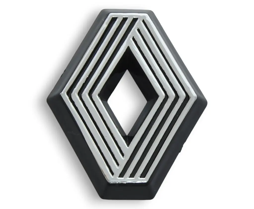 Емблема решітки Renault (ромб) Чорна з Хромом 77х62 мм (2 напрямні) - фото 4