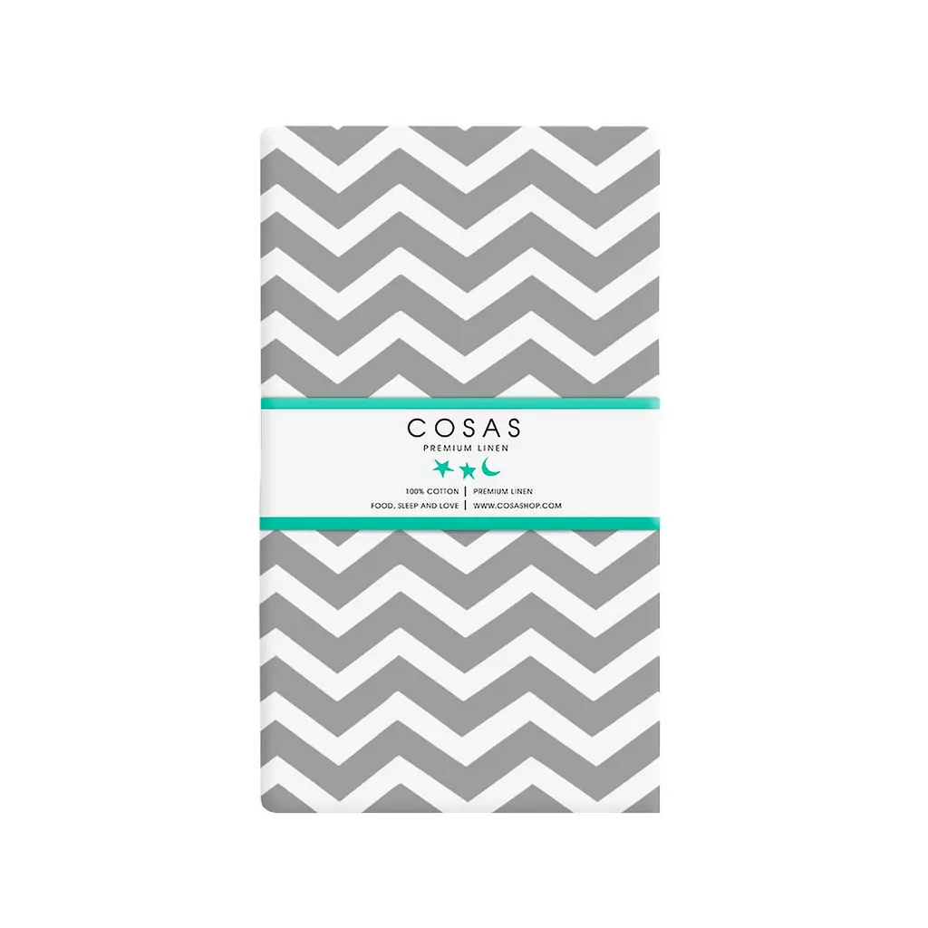 Простирадло на резинці Cosas Grey Zigzag CS1 160х200х20 см (ZigGrey_160x200x20) - фото 4