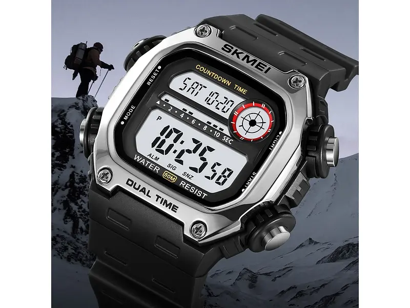 Чоловічий наручний годинник 2126SIBK Silver-Black Skmei acs0030249 - фото 7