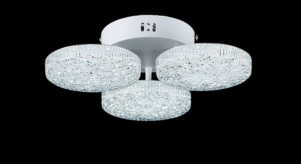 Люстра стельова LED Splendid Ray L3180/3, 3 лампи, 32 см, білий, з пультом, сучасний стиль - фото 2