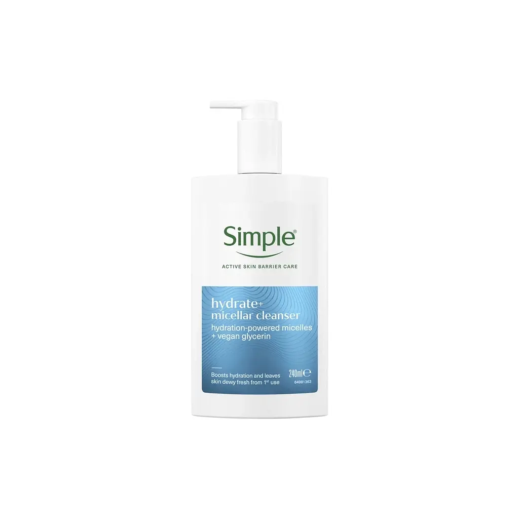 Гель для вмивання Simple Hydrate+ Scope Зволожувальний міцелярний засіб Активний Догляд 240 мл (8720181705861)