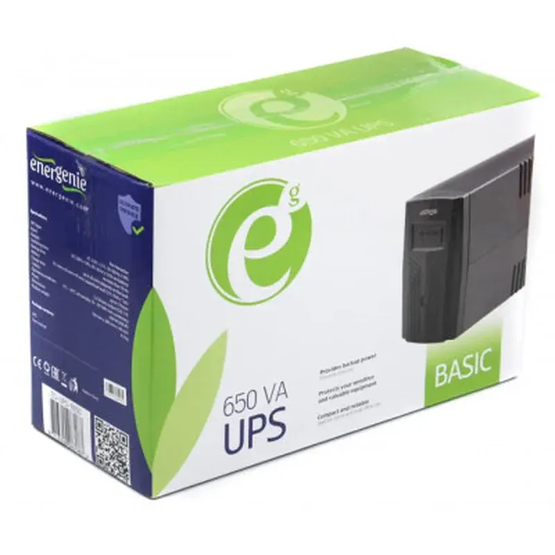 Пристрій безперебійного живлення EnerGenie 650VA (EG-UPS-B650) - фото 3