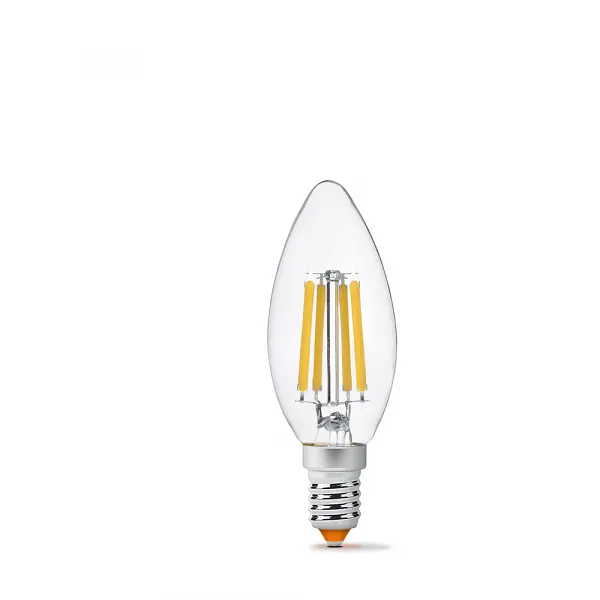 LED лампа VIDEX Filament C37F 6W E14 4100K - фото 2